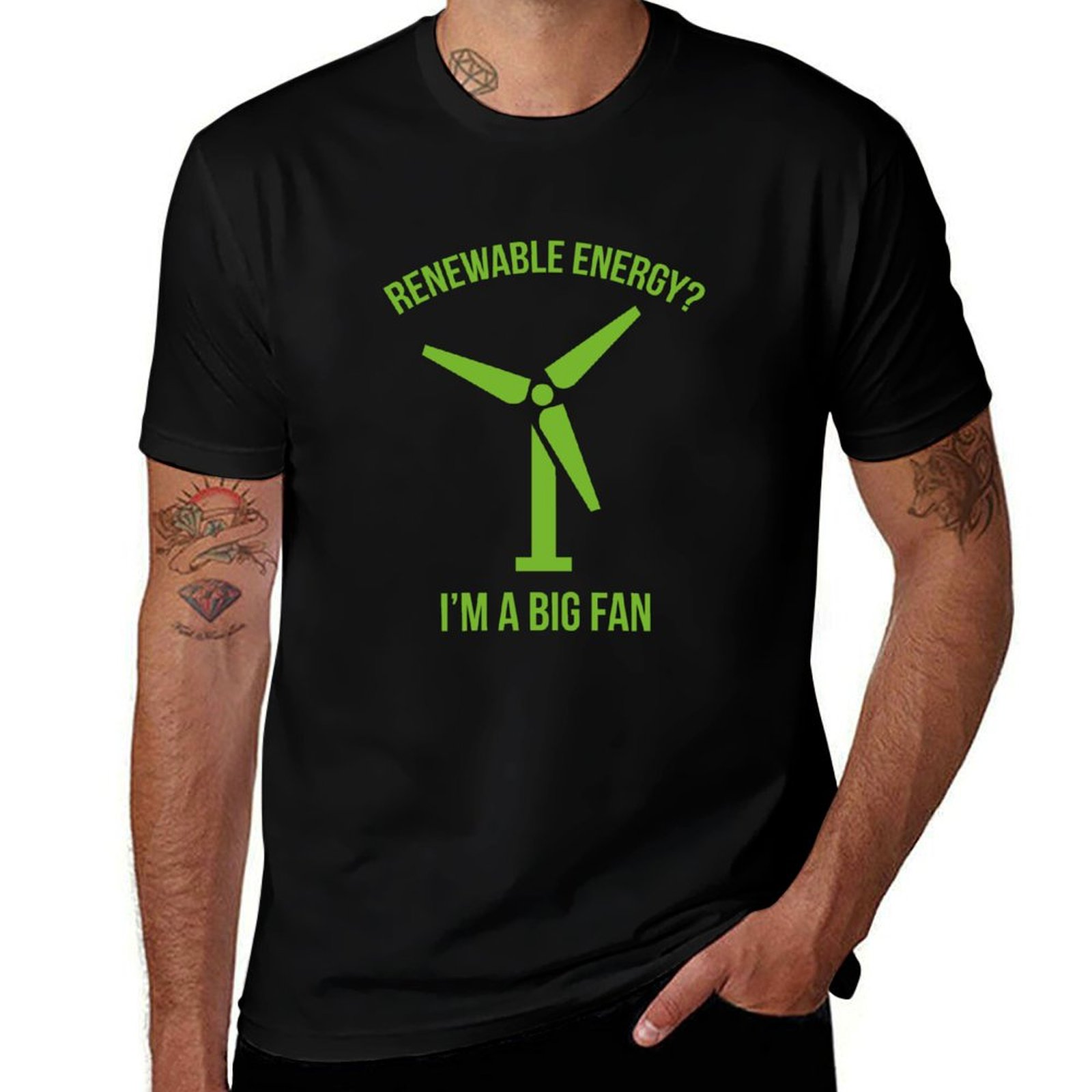 Renewable Energy Graphics - Camiseta de energia renovável com estampa